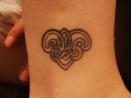 Celtic Heart Ankle Tattoos